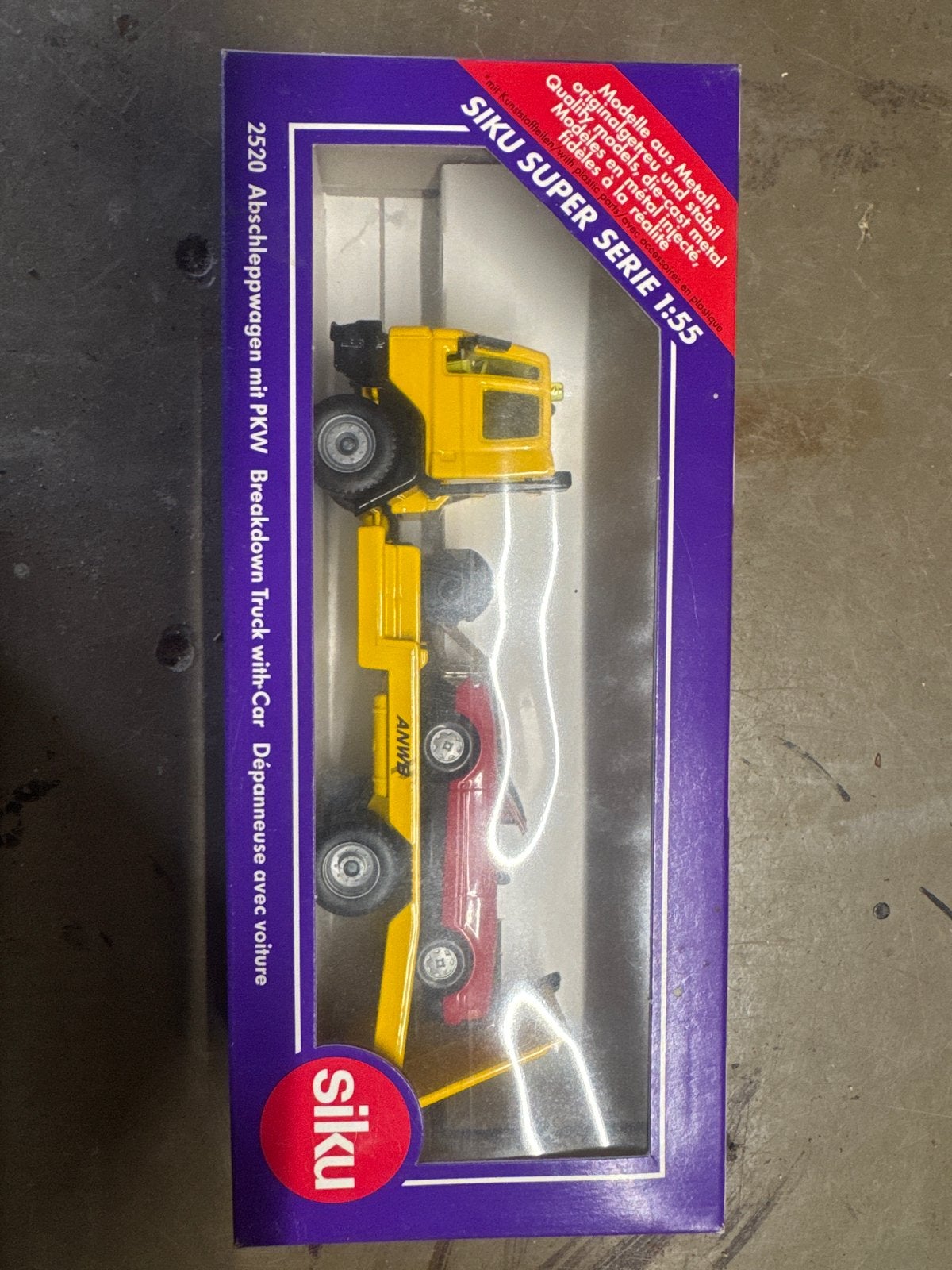 Siku Super Serie 1:55 Abschleppwagen met PKW, Ophalen of Verzenden, Nieuw, 1:5 t/m 1:8, Auto