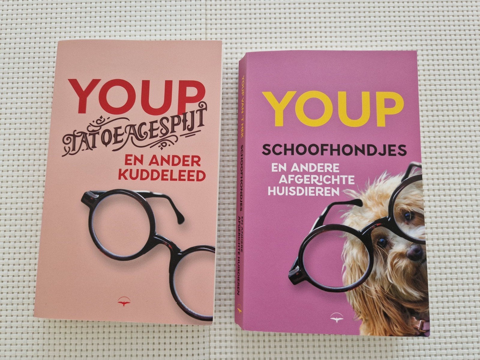 Youp van 't Hek - Schoofhondjes & Tatoeagespijt (2 boeken), Ophalen of Verzenden, Zo goed als nieuw, Youp van 't Hek, Cabaret