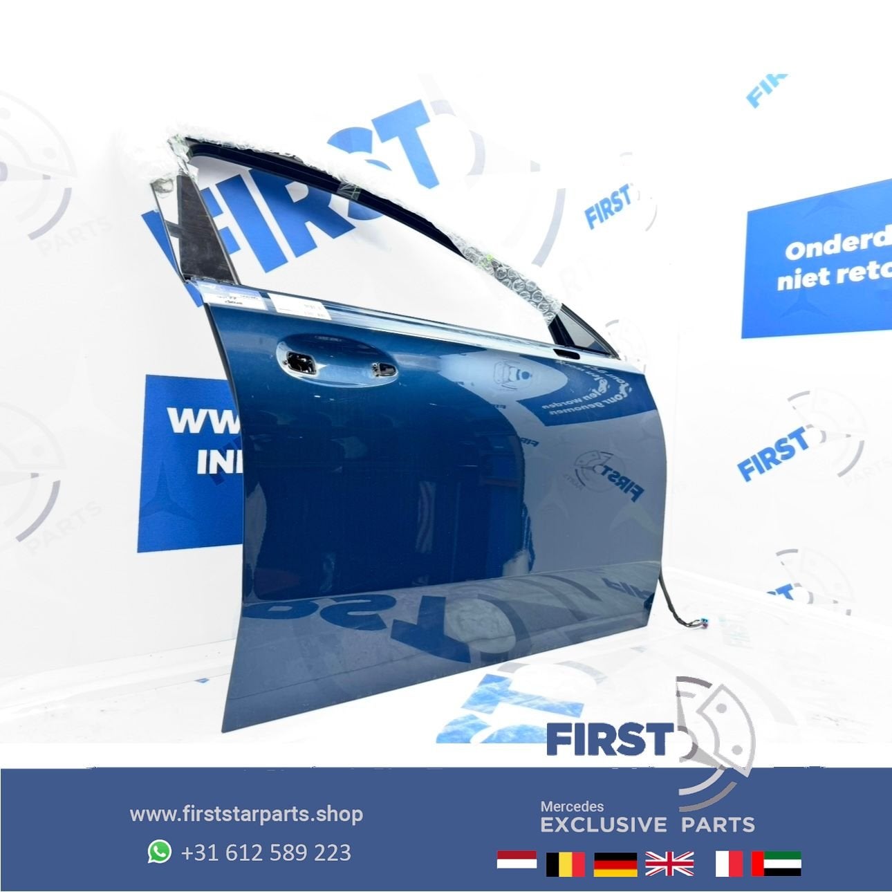 W177 DEUR RECHTS COMPLEET PORTIER ZWART WIT GRIJS BLAUW RECH, Gebruikt, -, Deur, Ophalen of Verzenden