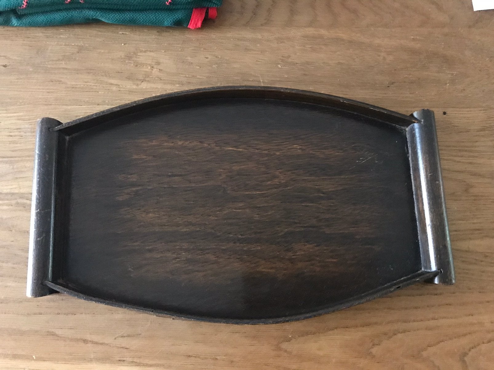 Vintage  dienblad/serveerblad,  gebogen opstaande rand, Huis en Inrichting, Woonaccessoires | Dienbladen, Ophalen of Verzenden