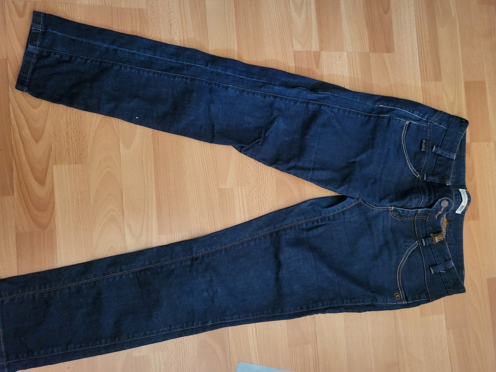 Donkerblauwe Object spijkerbroek, maat W33, Blauw, Object, Ophalen of Verzenden, Zo goed als nieuw