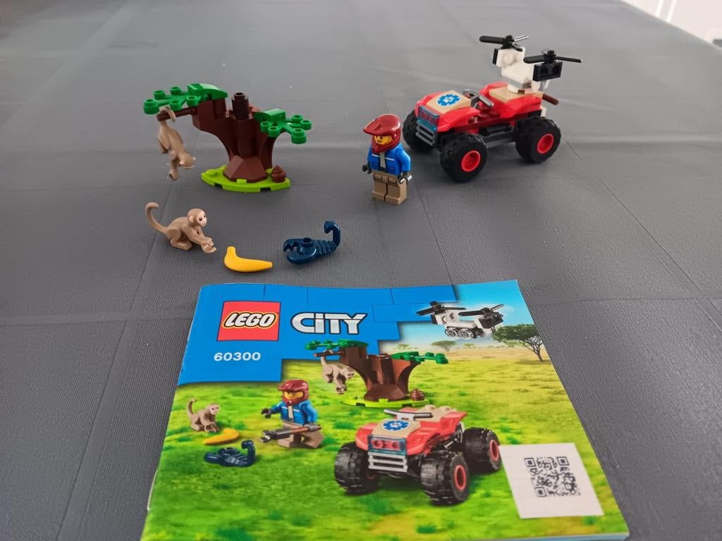 Lego City 60300 Safari Quad met Dieren en Figuur, Ophalen of Verzenden, Zo goed als nieuw, Complete set, Lego