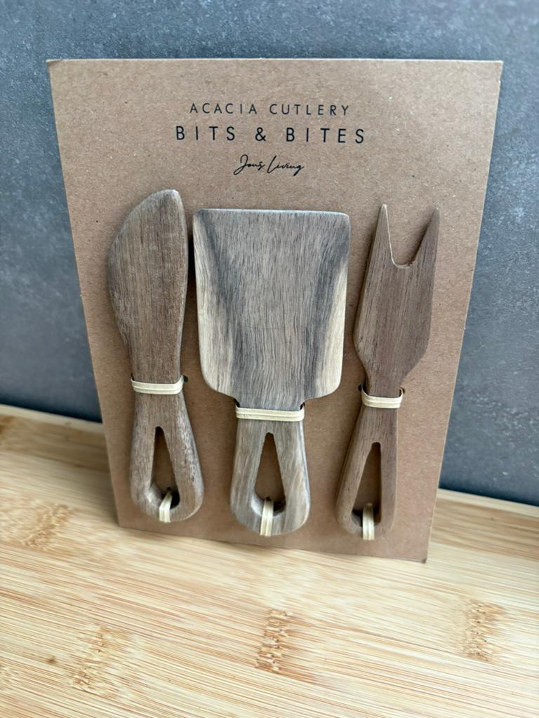 Nieuw borrel plank bestek set jens living, Ophalen of Verzenden, Nieuw, Hout