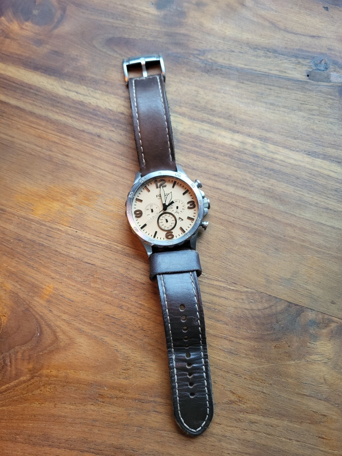 Fossil Herenhorloge JR1512 - Gebruikt, Goede Staat, Sieraden, Tassen en Uiterlijk, Horloges | Heren, Overige merken, Staal, Polshorloge