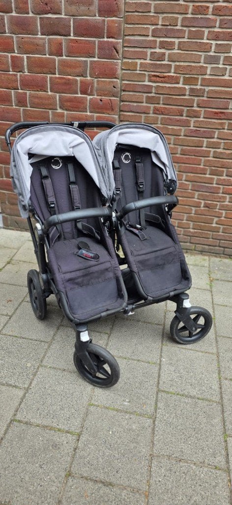 bugaboo donkey 5 duo/ tweelingwagen compleet zwart, Ophalen, Gebruikt, Bugaboo, Duowagen