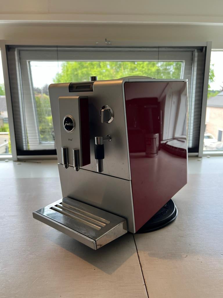 Jura ENA 7 Espressomachine - Rood/Zilver, Witgoed en Apparatuur, Koffiezetapparaten, Ophalen, Afneembaar waterreservoir, Espresso apparaat