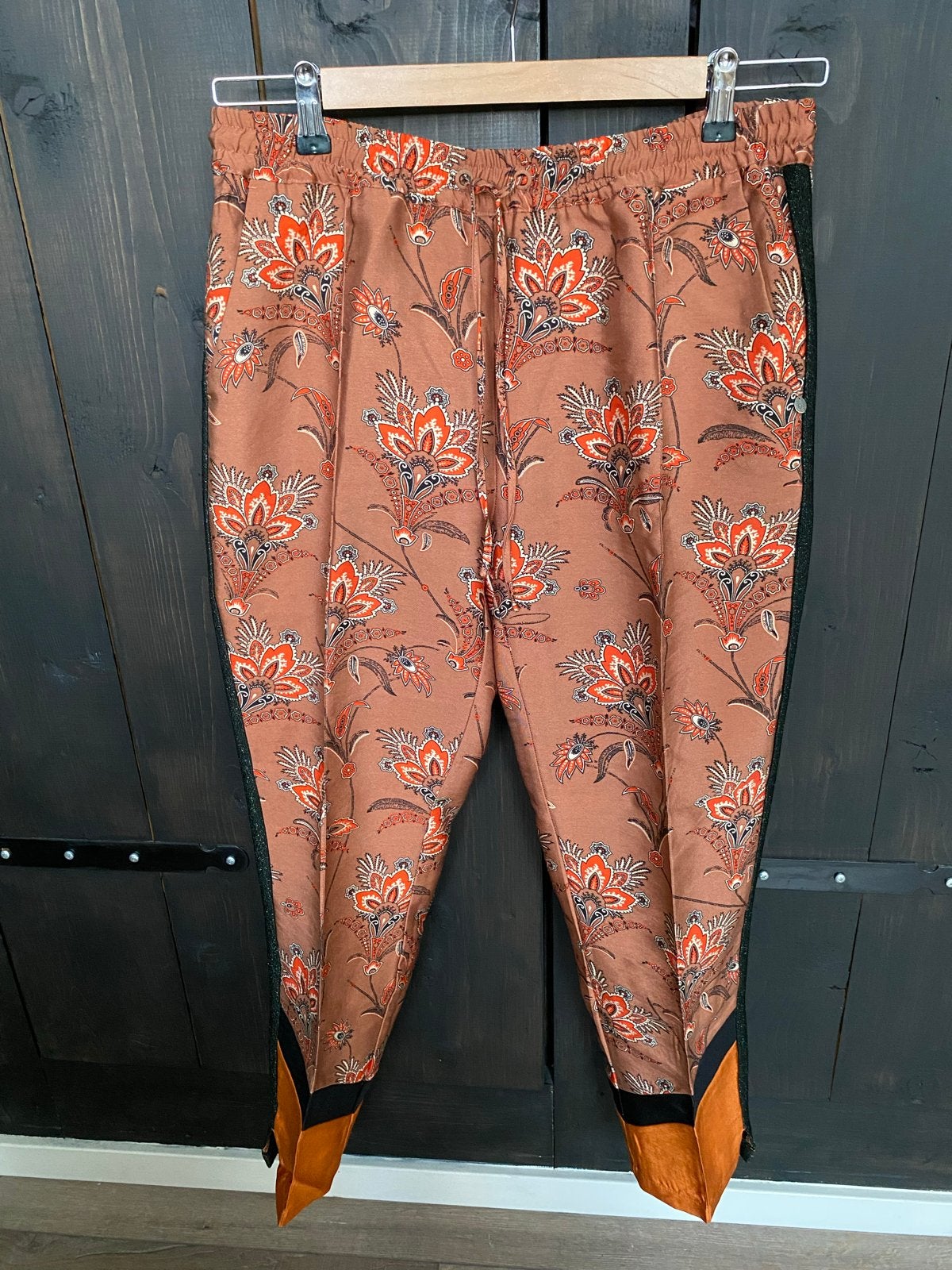 Scotch & Soda Maison Scotch broek met bloemenprint, Bruin, Maat 42/44 (L), Ophalen of Verzenden, Zo goed als nieuw