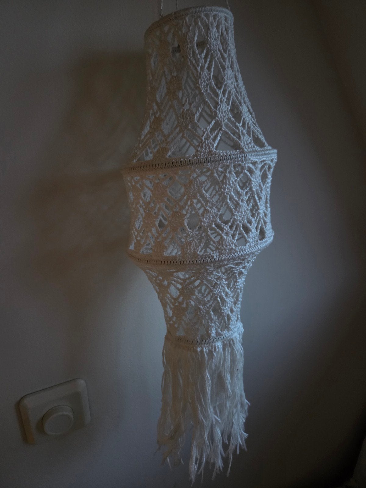 gehaakt lampje, Huis en Inrichting, Ophalen of Verzenden, Zo goed als nieuw, Ibiza