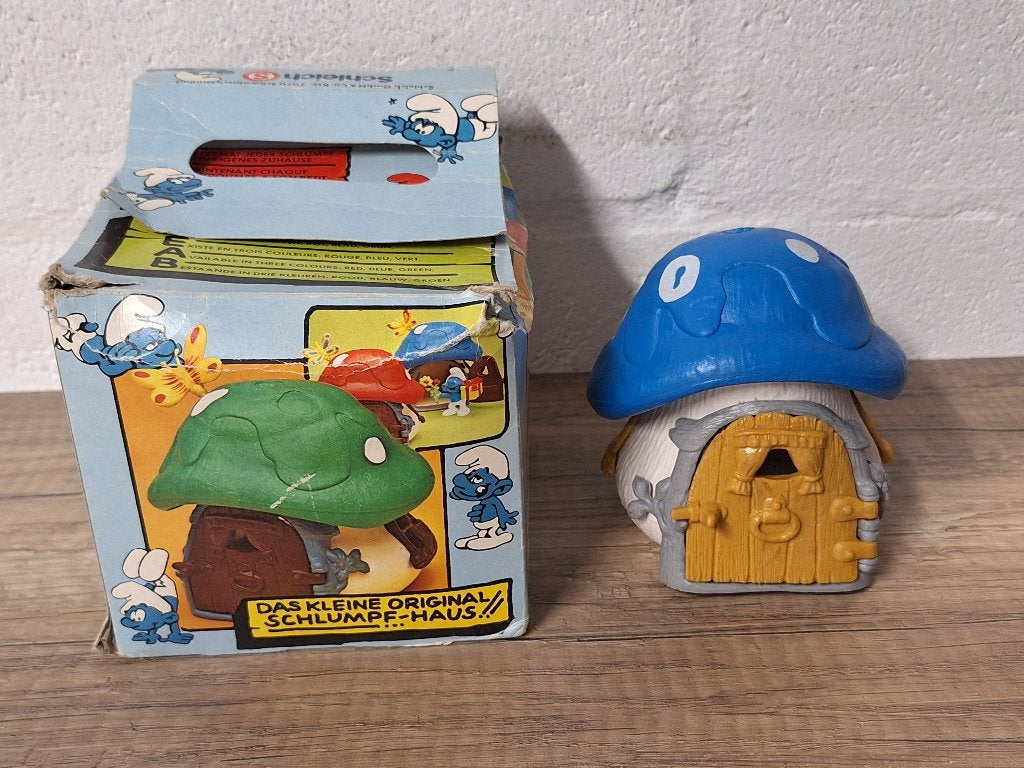 Vintage Schleich Smurfenhuisje in verpakking jaren 80, Verzamelen, Smurfen, Ophalen of Verzenden, Gebruikt