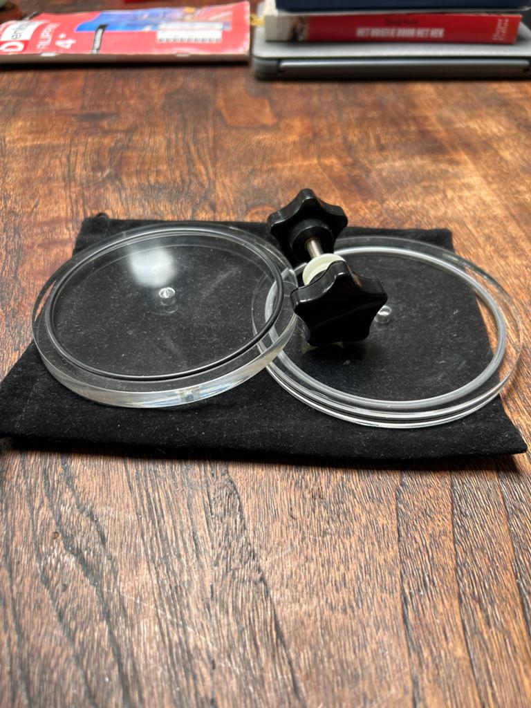 Transparante Acryl Display Standaard met Schroefklem, Ophalen of Verzenden, Zo goed als nieuw