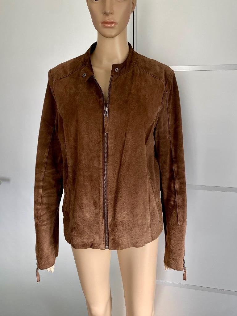 J515 Geisha mt. 44=L echt suede-leren jasje blazer jack leer, Kleding | Dames, Maat 42/44 (L), Ophalen of Verzenden, Zo goed als nieuw