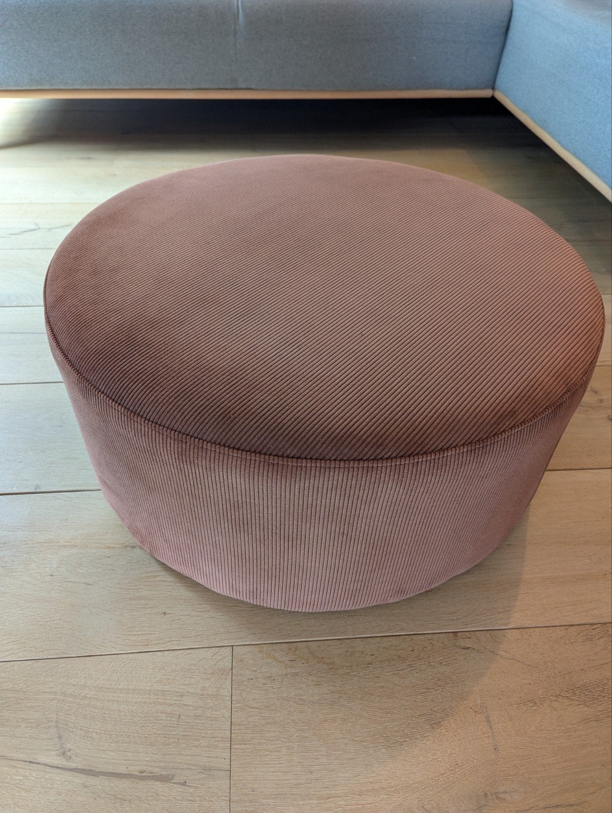 La Redoute Tan/Brown Fabric Stool Ottoman, Ophalen, Rond