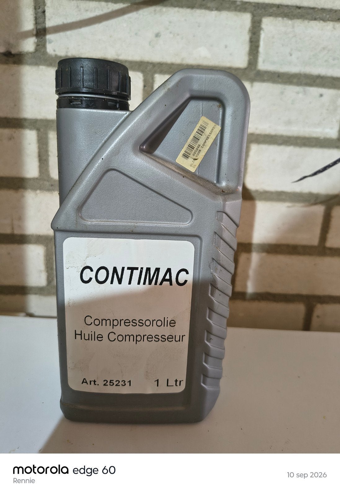 Contimac Compressorolie 1 Liter - Nieuw, Doe-het-zelf en Verbouw, Minder dan 25 liter, Ophalen of Verzenden, Zo goed als nieuw