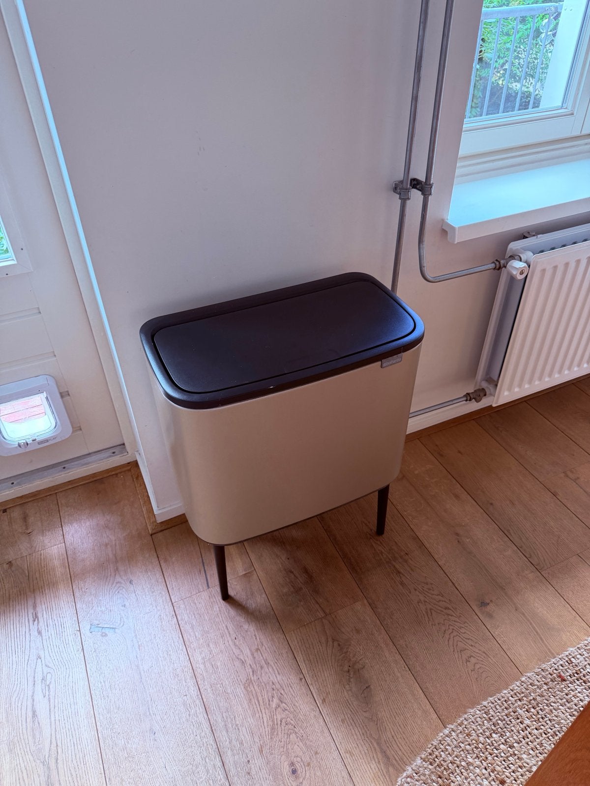 Brabantia Bo Touch Bin 36L - 3 vakken - Soft Beige, 30 tot 40 liter, Ophalen of Verzenden, Zo goed als nieuw, Metaal