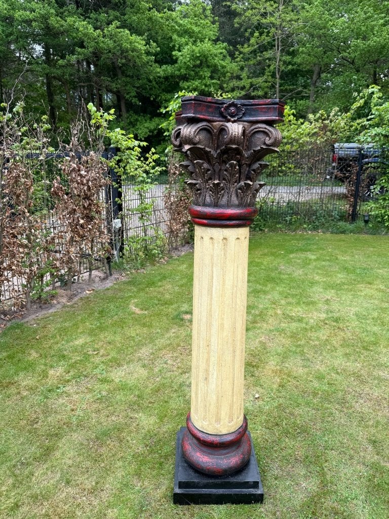 Griekse Korinthische zuil Acanthus 150 cm hoog, Ophalen, Zo goed als nieuw