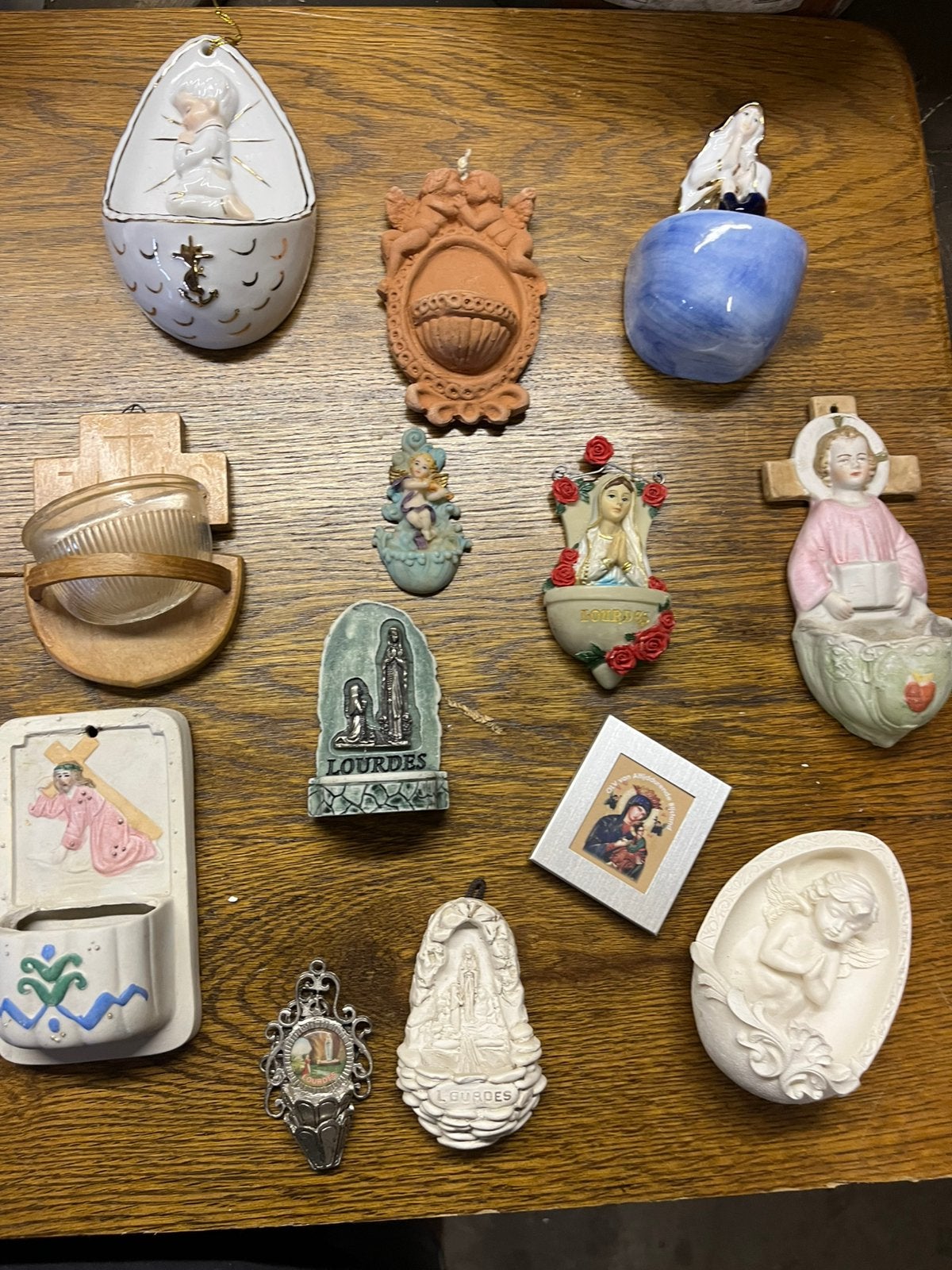 Partijtje wijwater bakjes, Antiek en Kunst, Ophalen of Verzenden