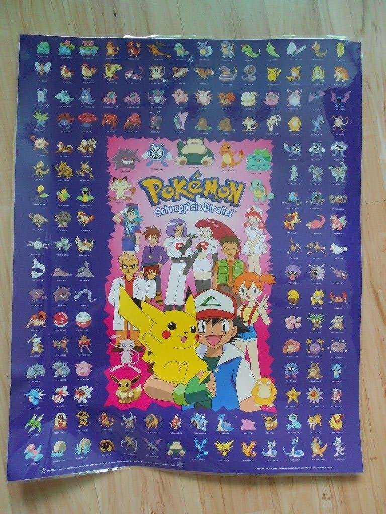 Pokémon poster geplastificeerd, Verzamelen, Posters, Ophalen, A1 t/m A3, Film en Tv, Rechthoekig Staand