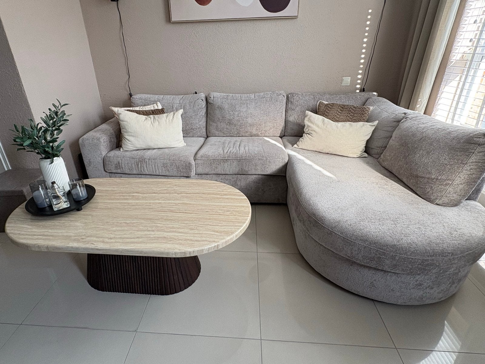Complete Woonkamer Set: Bank, Eethoek, Salontafel, TV, Ophalen