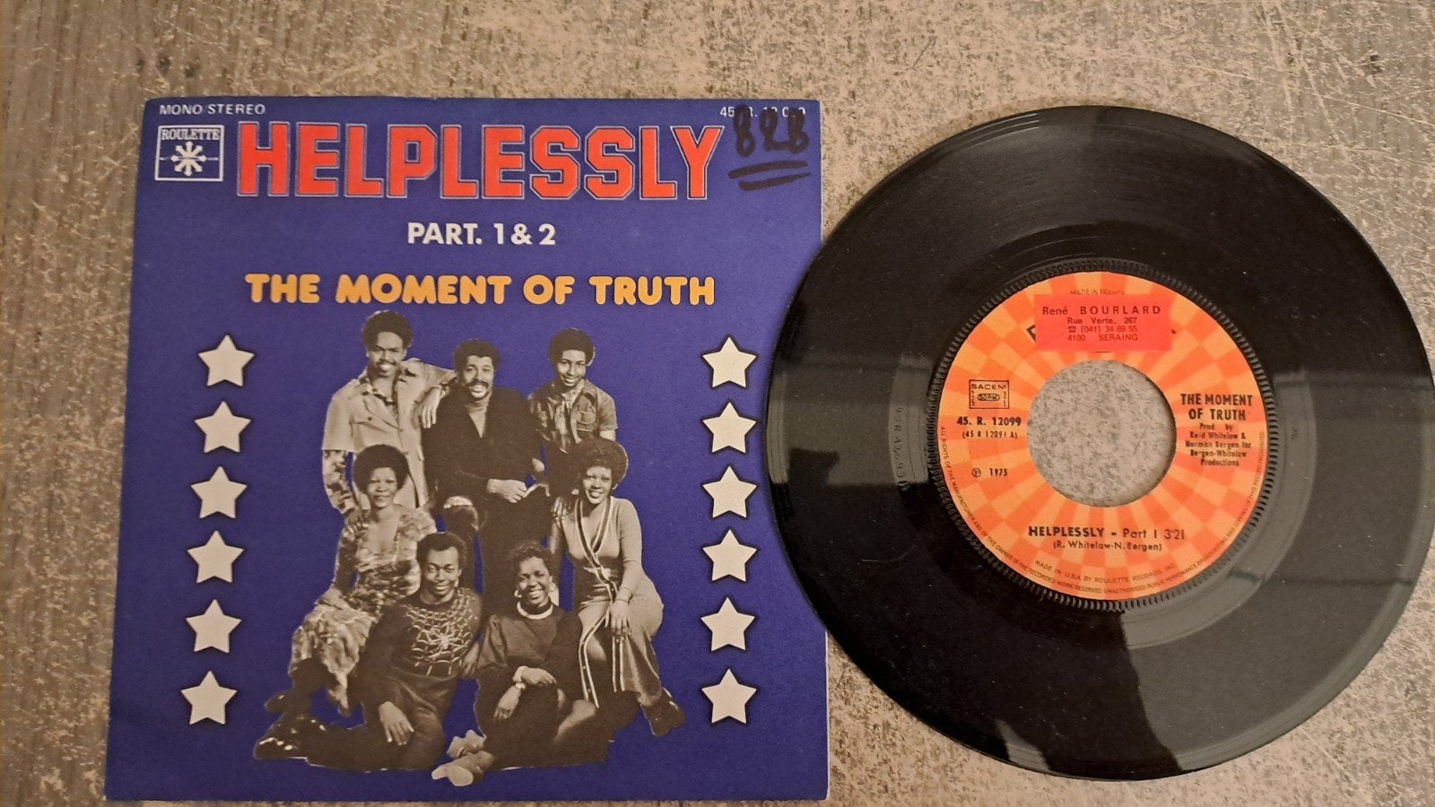 Helplessly  - the moment of Truth, Gebruikt, 7 inch, Pop, Fotohoes