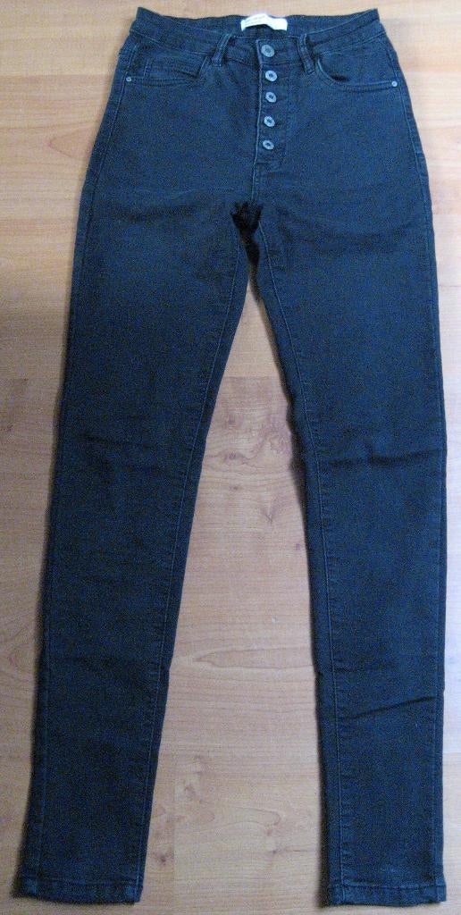 Zwarte stretch skinny spijkerbroek Nina Carter S/36., Zwart, Nina Carter, Ophalen of Verzenden, Zo goed als nieuw
