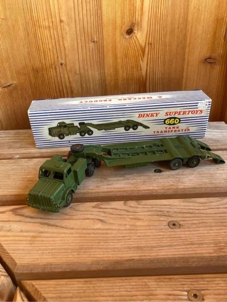 Dinky Supertoys 660 Tank Transporter met doos, Ophalen of Verzenden, Gebruikt, Overige typen