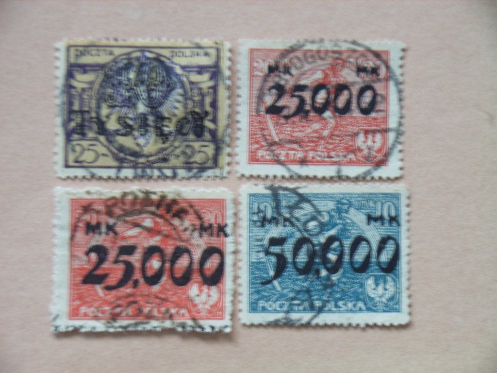 KZ   Polen 185-188, Ophalen of Verzenden, Polen, Gestempeld