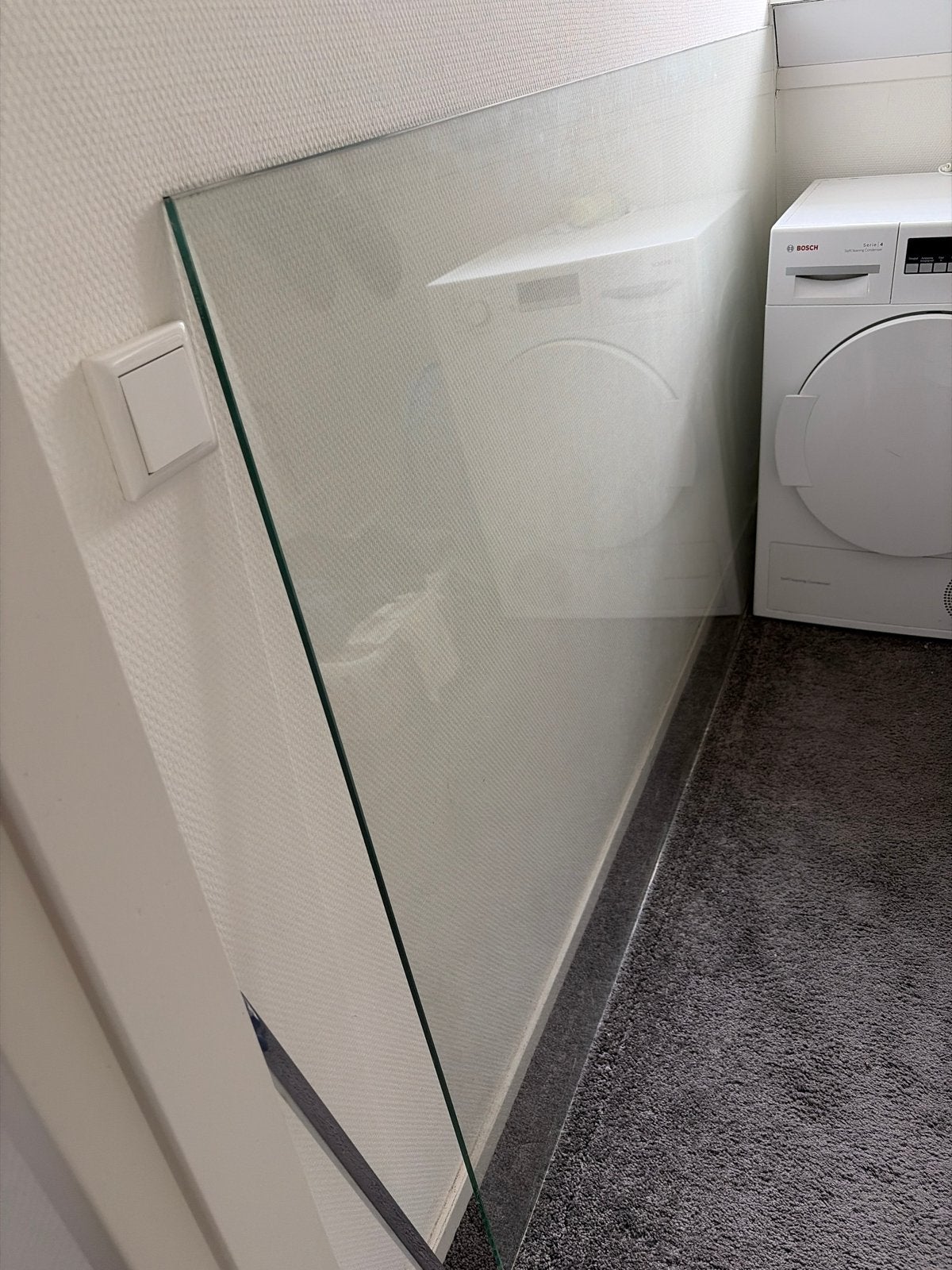 Glazen douchewand 120 x200, Doe-het-zelf en Verbouw, Ophalen, Gebruikt, Chroom, Douche