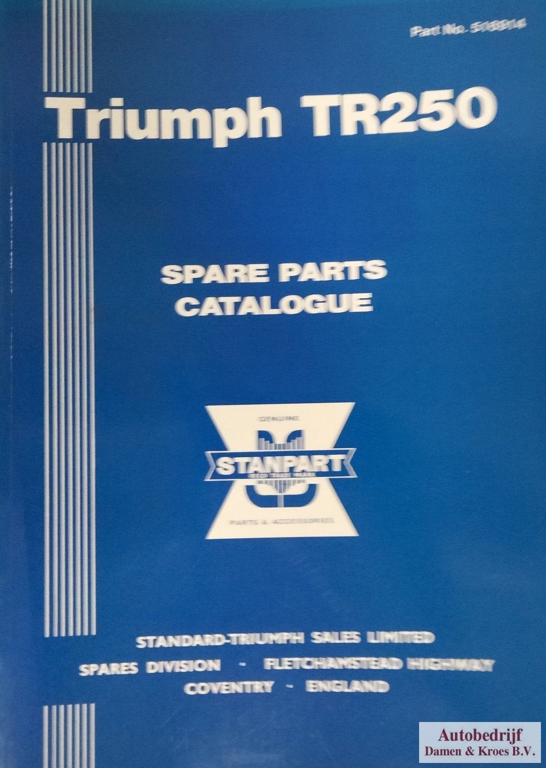 Spare Parts catalogue Triumph TR250 516914, Auto diversen, Ophalen of Verzenden