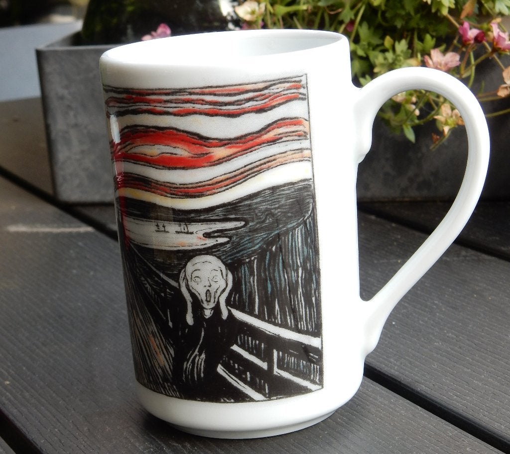 Porsgrund Norway kunstbeker Edvard Munch   De Schreeuw, Ophalen of Verzenden