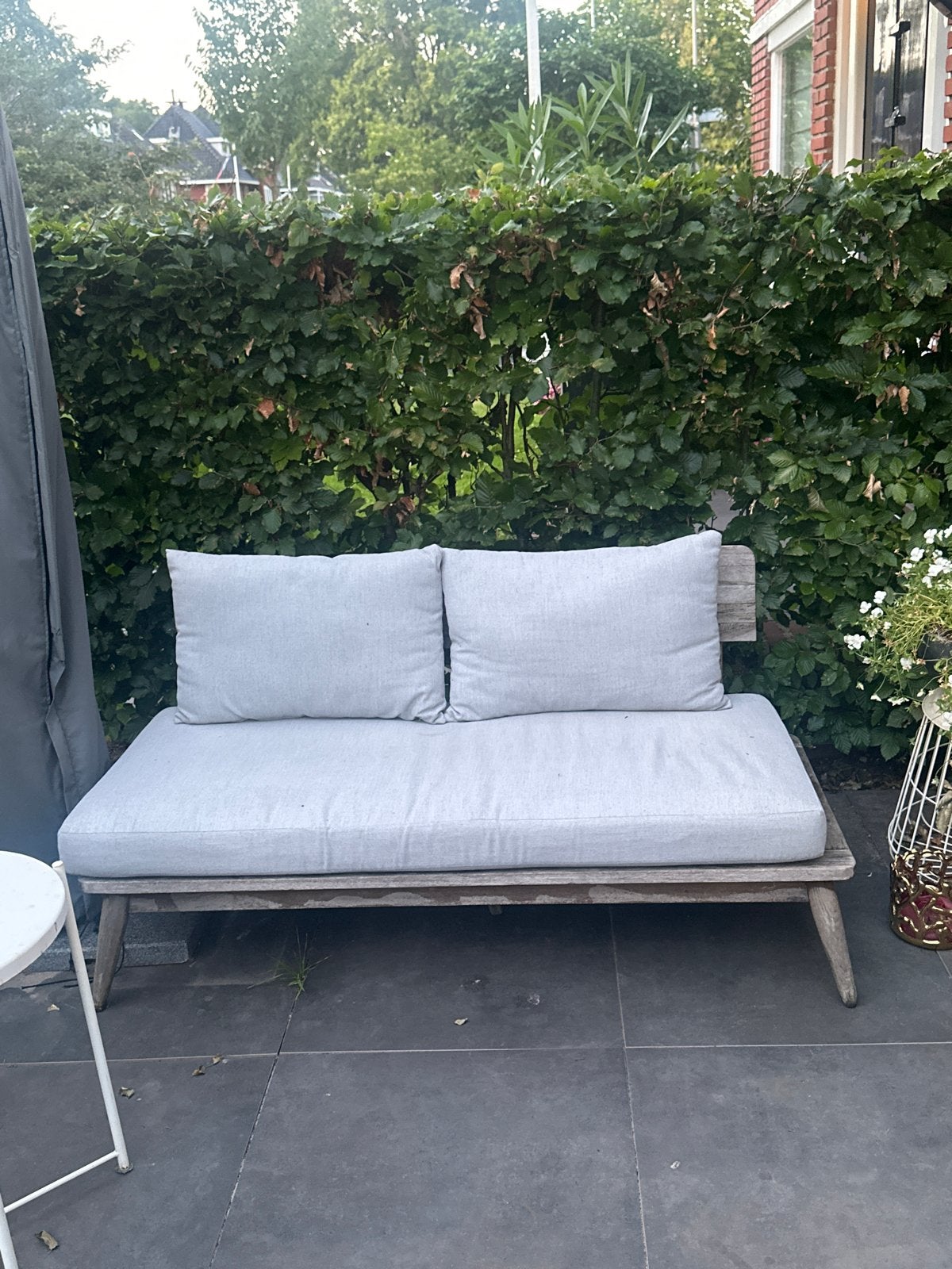 Houten loungebank met kussens, Tuin en Terras, Ophalen, Gebruikt, Hout