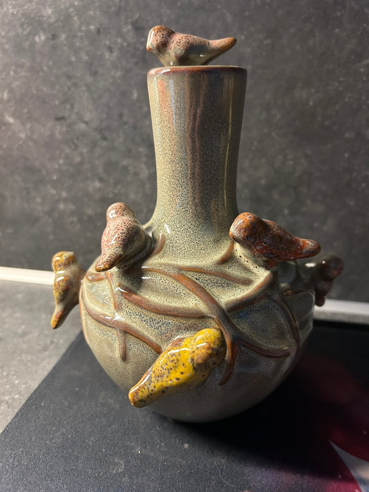 Vaasje nieuw, Meerkleurig, 16 cm, Nieuw, Ophalen of Verzenden