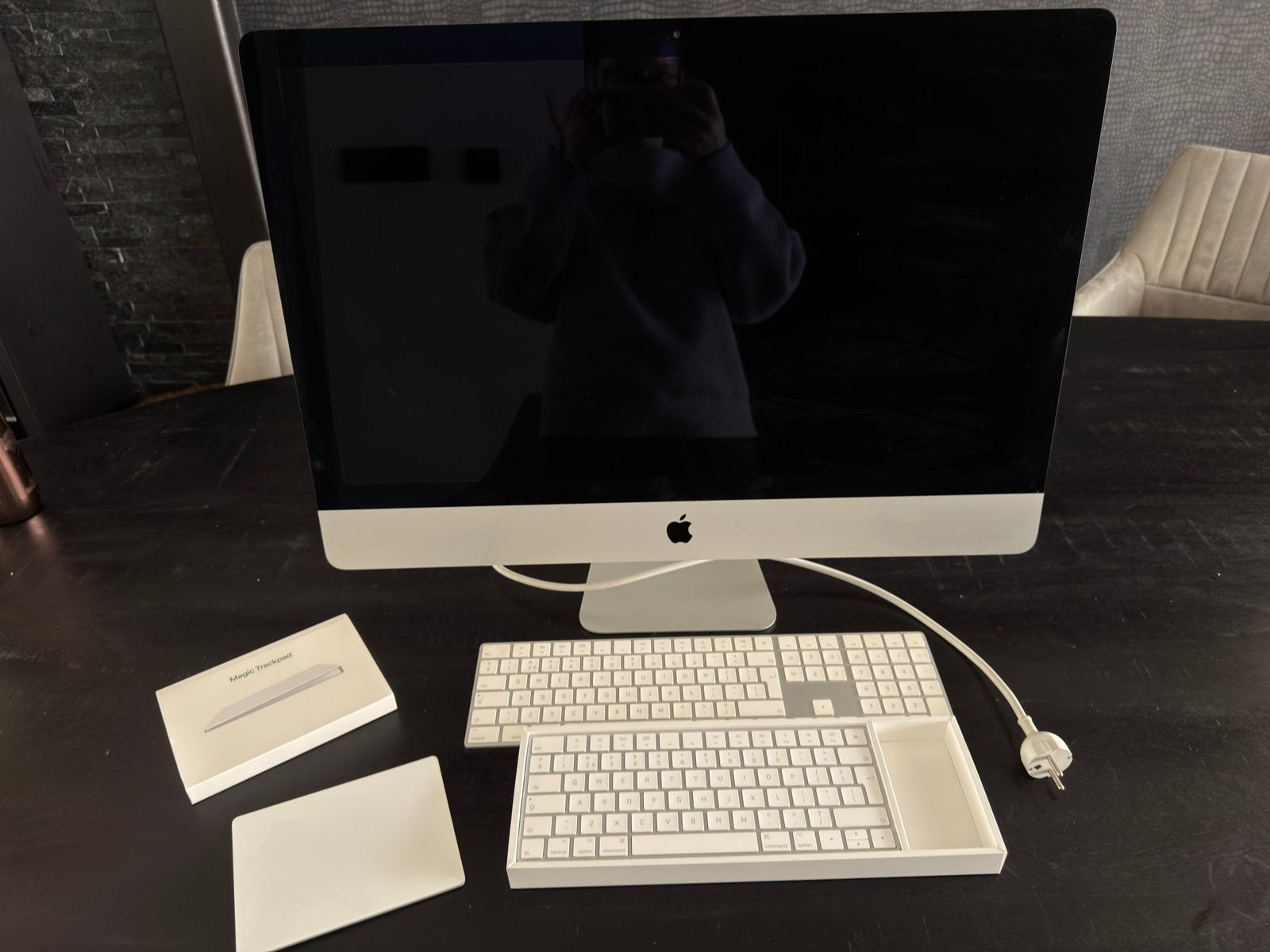 Apple iMac 27” 5K + Magic Keyboard 2x & Trackpad, Ophalen, HDD en SSD, 8 GB, IMac