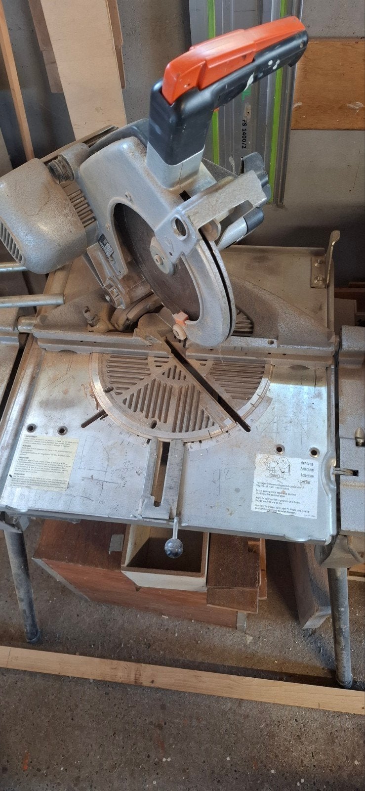 Afkort zaag elu met geleiders, Ophalen, Gebruikt, Afkortzaag, 30 tot 70 mm