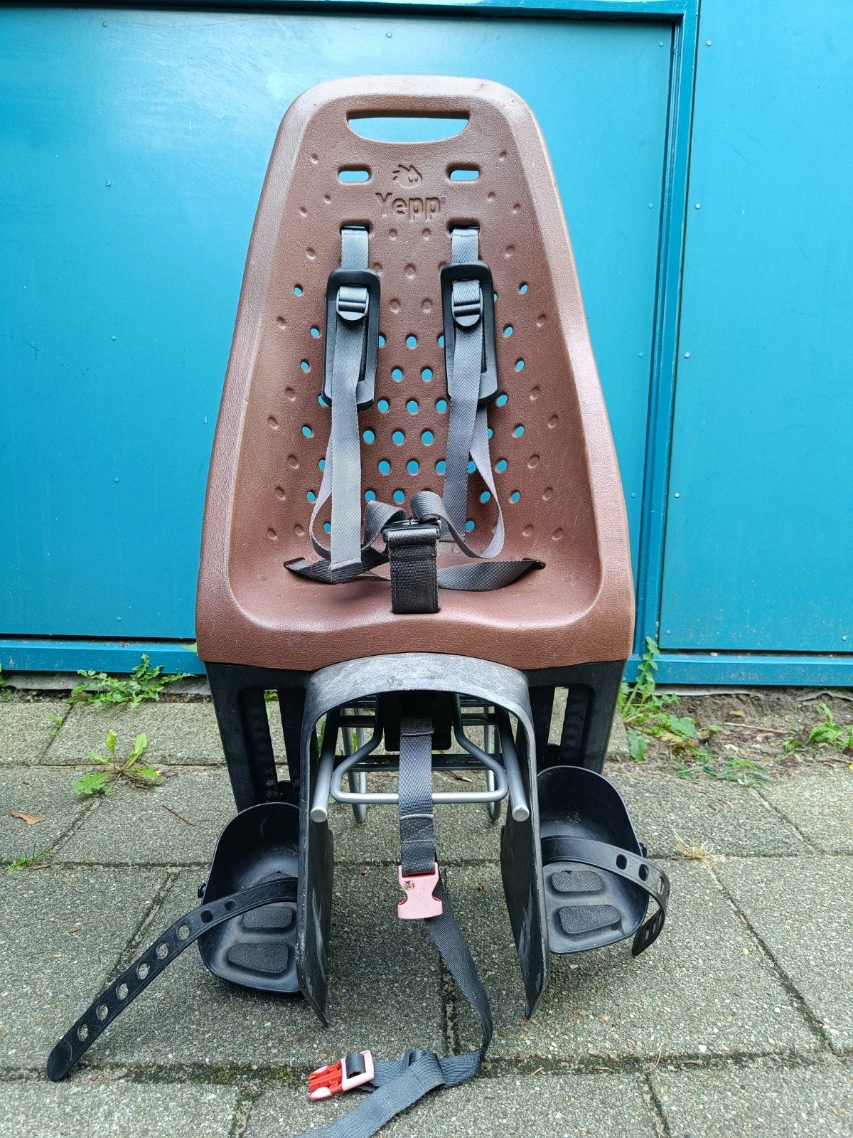 Yepp fiets achterzitje bruin, incl bagagedrager en fietstas