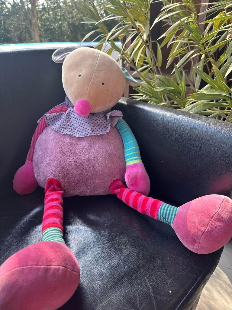 Mooie Moulin Roty knuffel, zacht en kleurrijk, Ophalen of Verzenden, Zo goed als nieuw, Overige typen