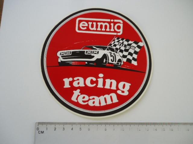 sticker oud EUMIG RACING team auto autosport rally cross, Verzenden, Zo goed als nieuw, Bedrijf of Vereniging