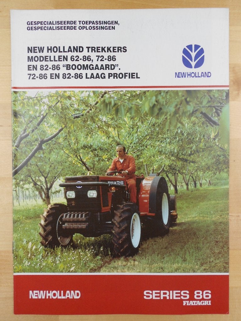 New Holland 62-86 72-86 82-86 Trekker Tractor Brochure 1996, Verzenden, Zo goed als nieuw, New Holland