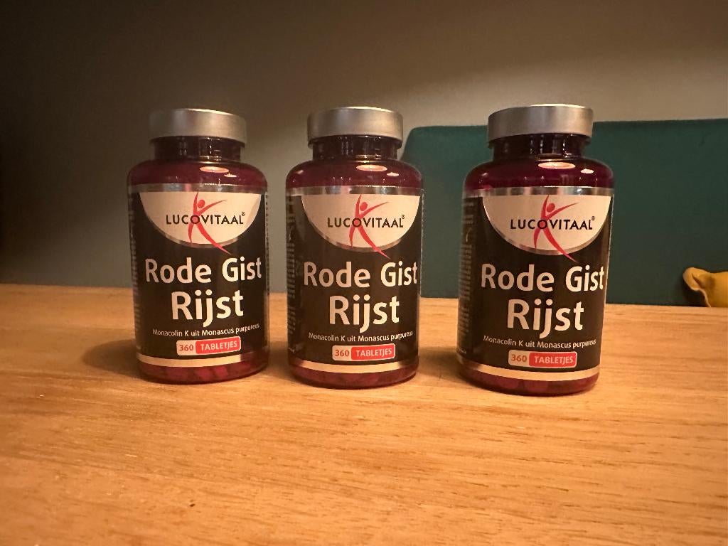 3x pot Rode Gist Rijst lucovital tabletten ongeopend, Verzenden, Nieuw, Overige typen