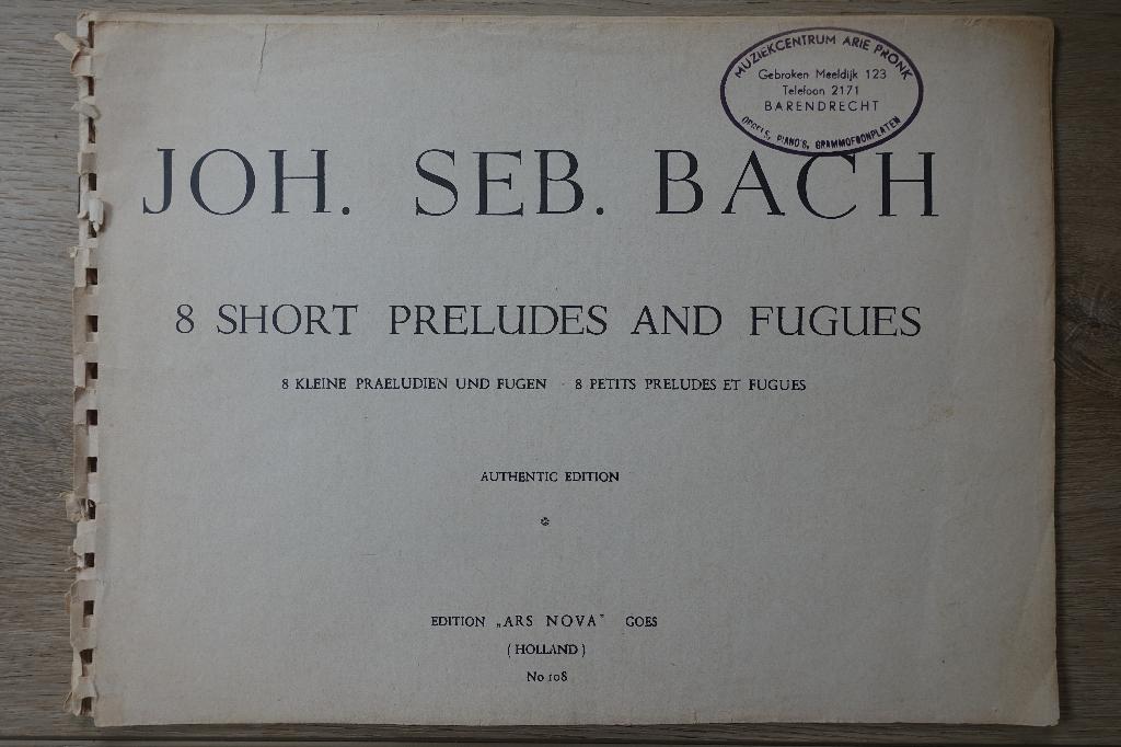 8 short preludes and fugues Joh. Seb. Bach, Orgel, Gebruikt, Ophalen of Verzenden, Religie en Gospel