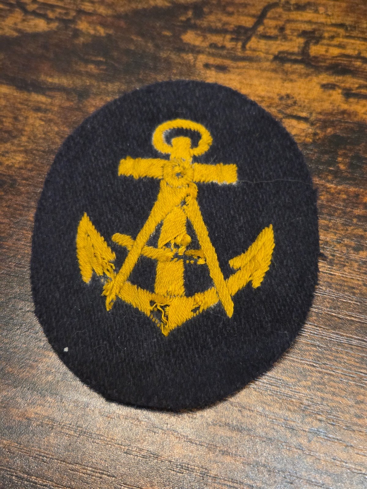 embleem wo2 abzeichen duits kriegsmarine stof, Verzamelen, Militaria | Tweede Wereldoorlog, Verzenden, Marine, Duitsland, Embleem of Badge