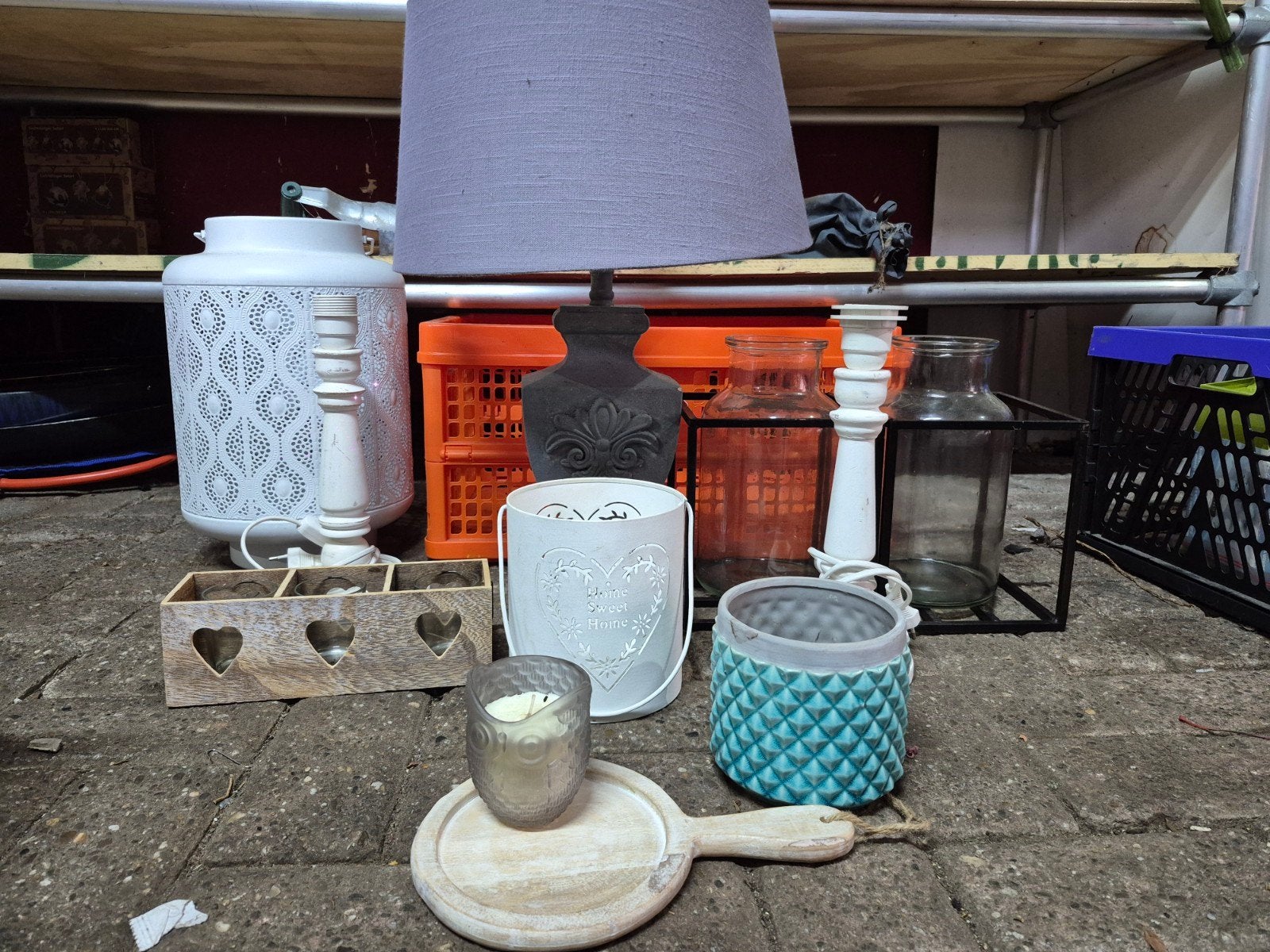 Diverse decoratie: lamp, vazen, kandelaars en meer, Gebruikt, Meerkleurig, Overige stijlen, Ophalen of Verzenden