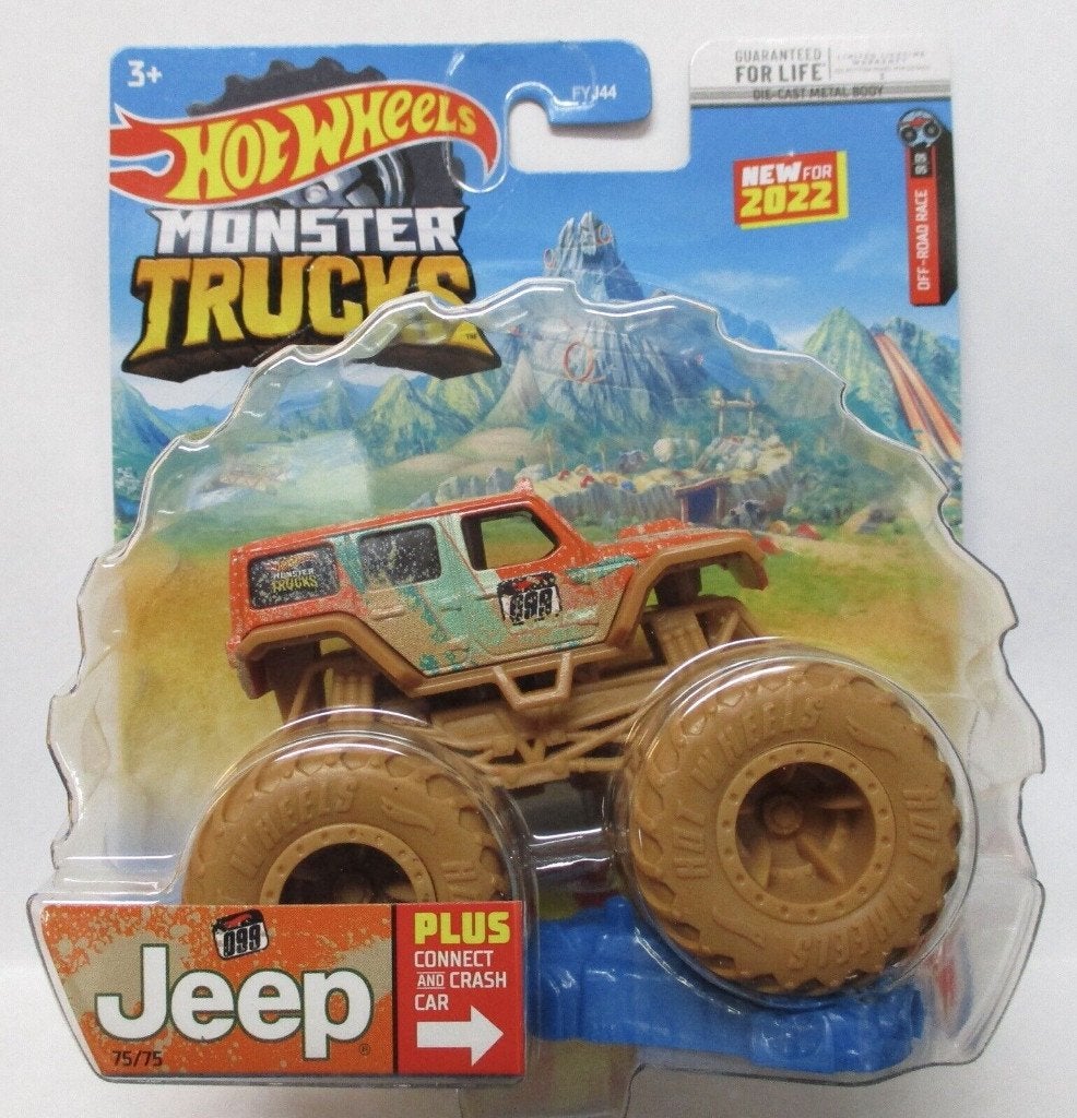 Hotwheels: Monster Trucks 1:64 Jeep Off-Road Race, ., Nieuw, Ophalen of Verzenden, .
