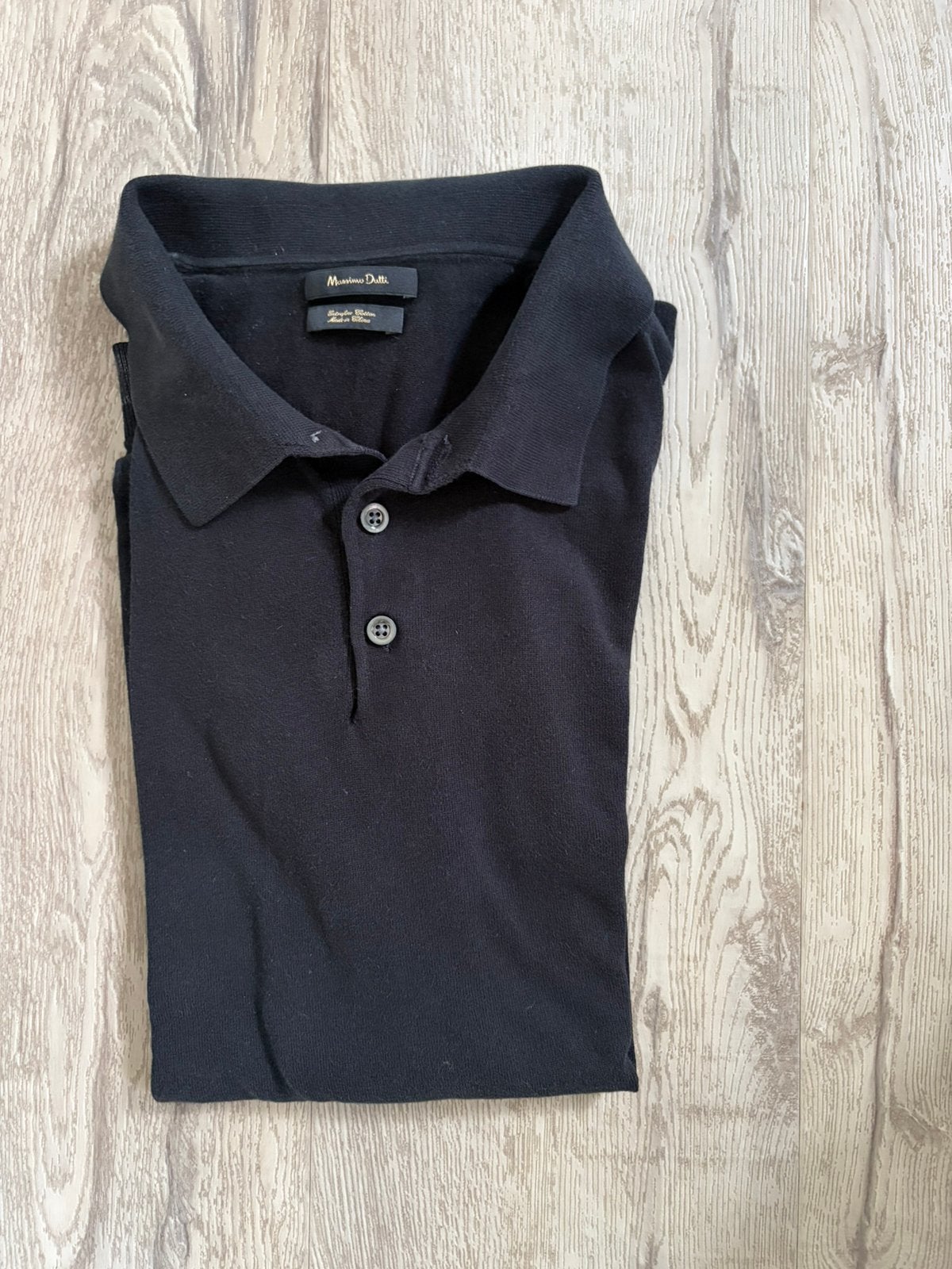 Zwart polo shirt Massimo Dutti, Ophalen of Verzenden, Zo goed als nieuw, Zwart