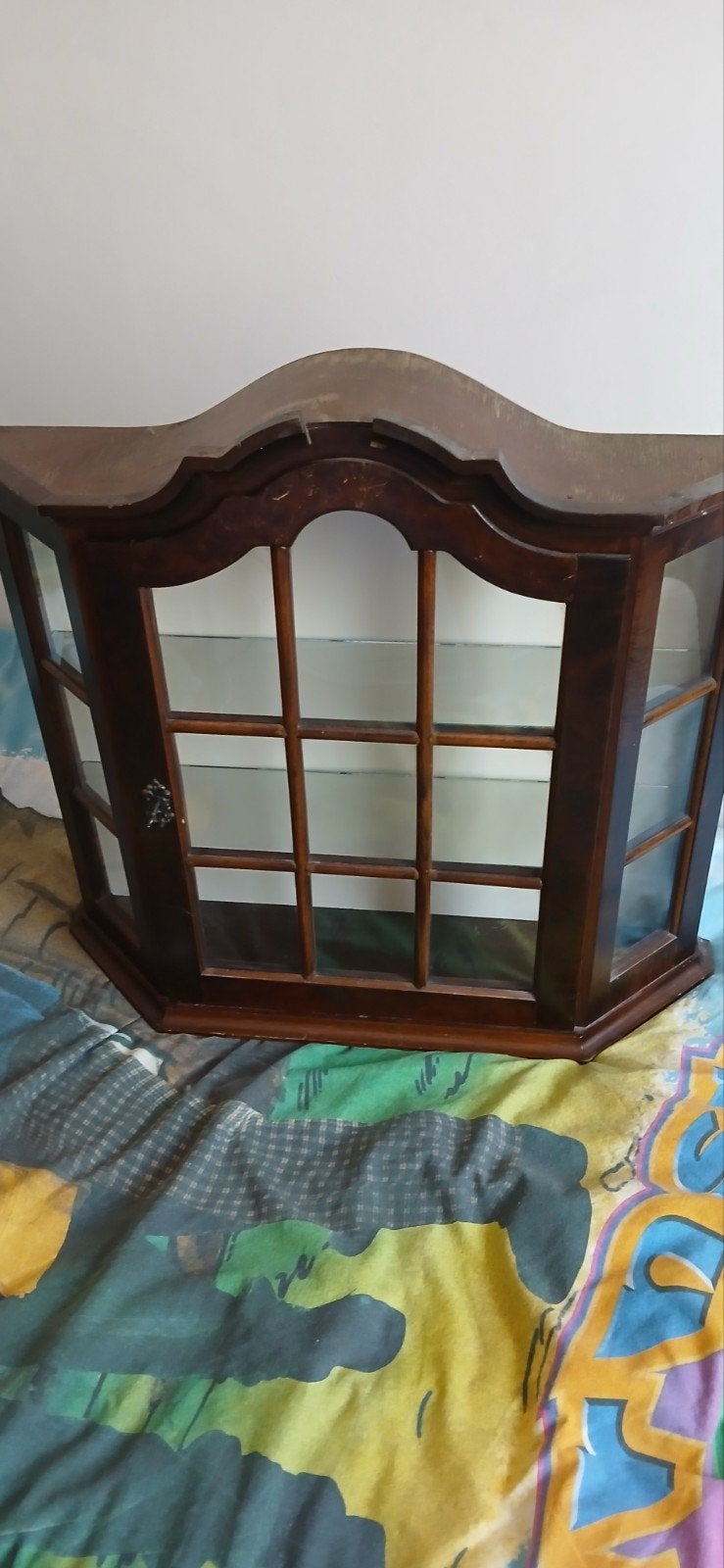 Antiek wandkasten met slot, Huis en Inrichting, Kasten | Vitrinekasten, Ophalen, 25 tot 50 cm, 50 tot 100 cm, Minder dan 100 cm