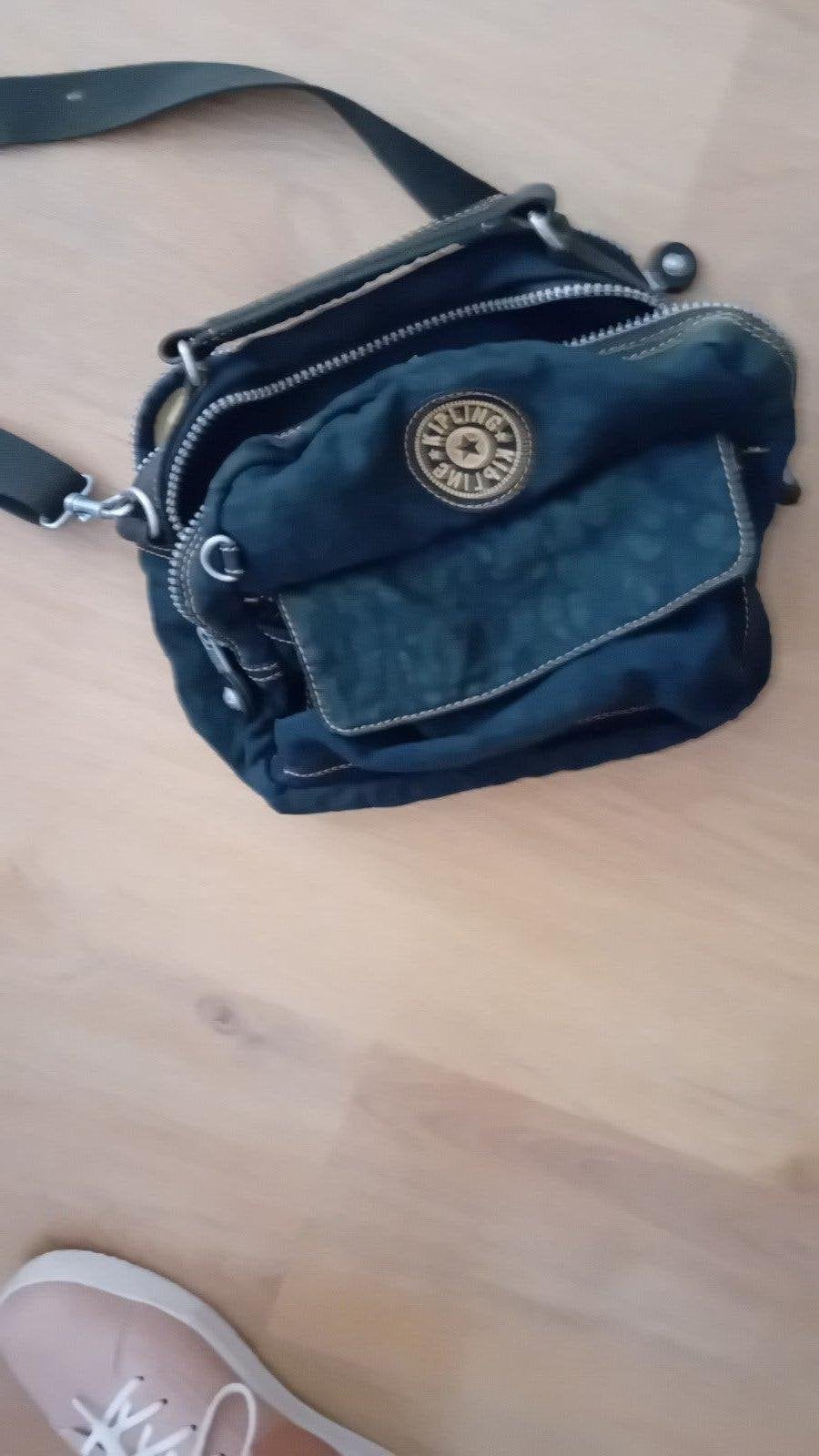 kipling tas je  blauw  20   x  25, Ophalen of Verzenden, Gebruikt, Blauw