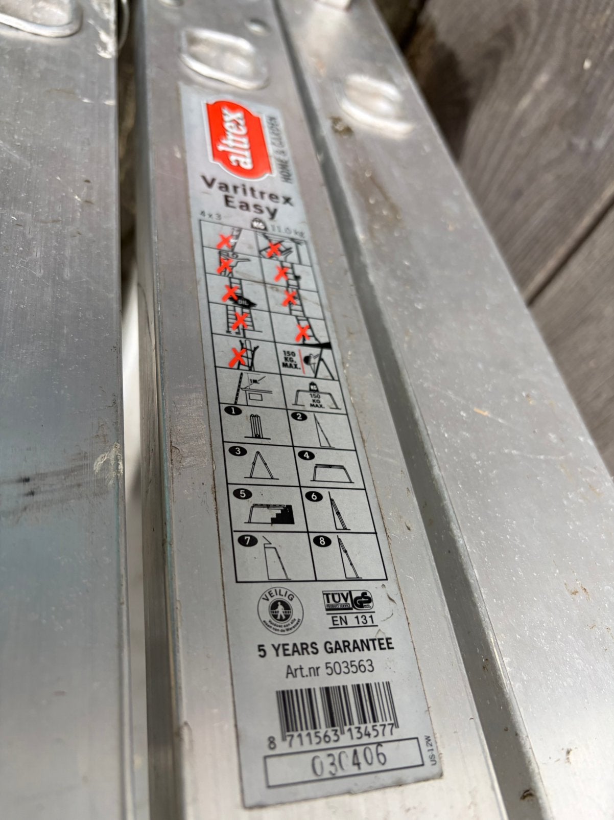 Foto 3 van Altrex Varitrex Easy 4x3 vouwladder