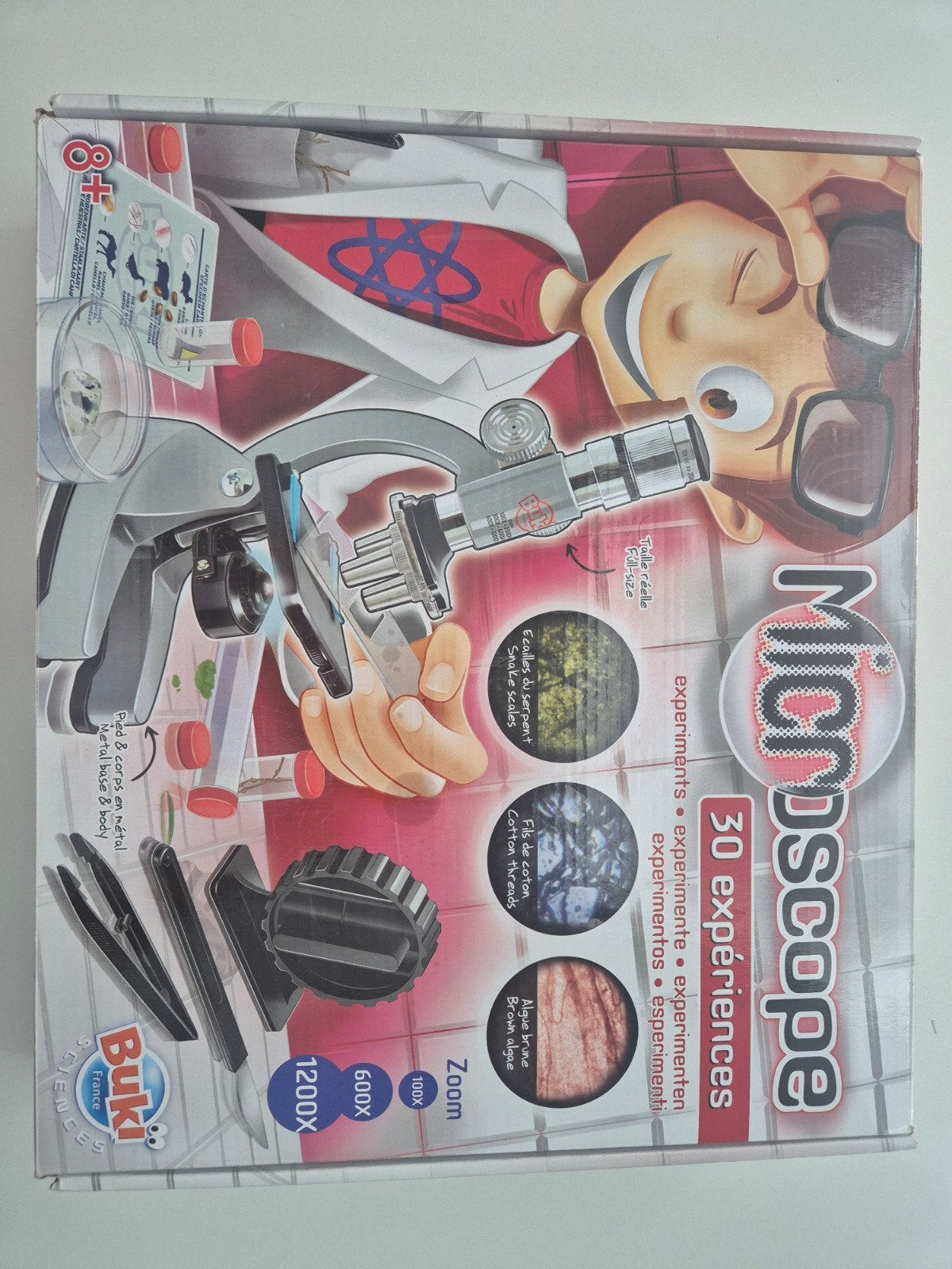 Buki microscoop met 30 experimenten, Kinderen en Baby's, Speelgoed | Educatief en Creatief, Ophalen of Verzenden, Zo goed als nieuw