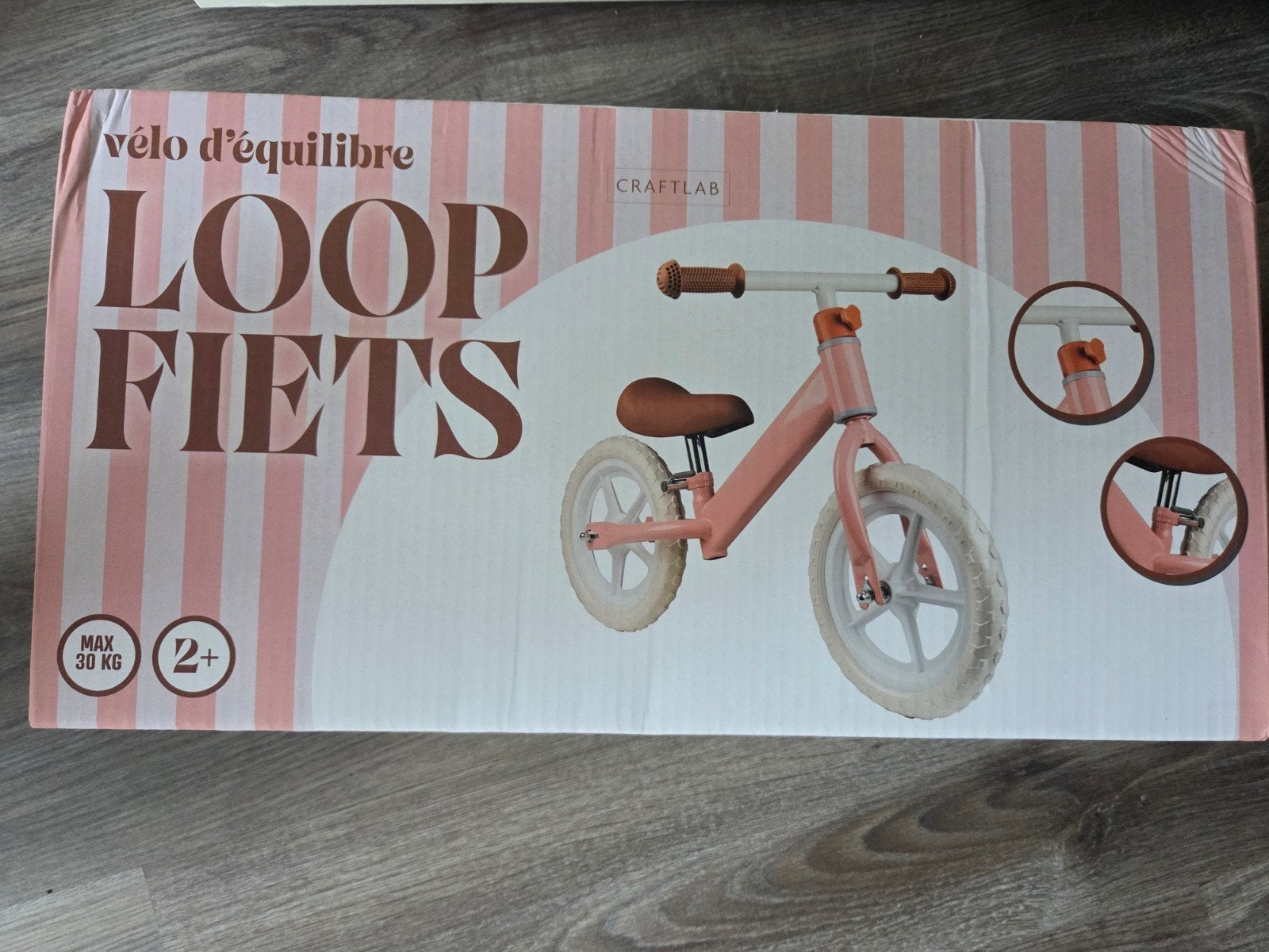 Nieuwe Craftlab Loopfiets - Roze (2+ jaar), Ophalen of Verzenden, Nieuw, 16 tot 20 inch, Craftlab