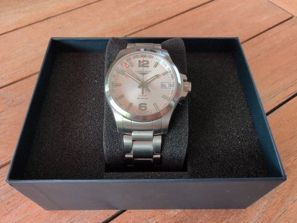 Longines Conquest VHP GMT, Overige merken, Staal, Gebruikt, Staal