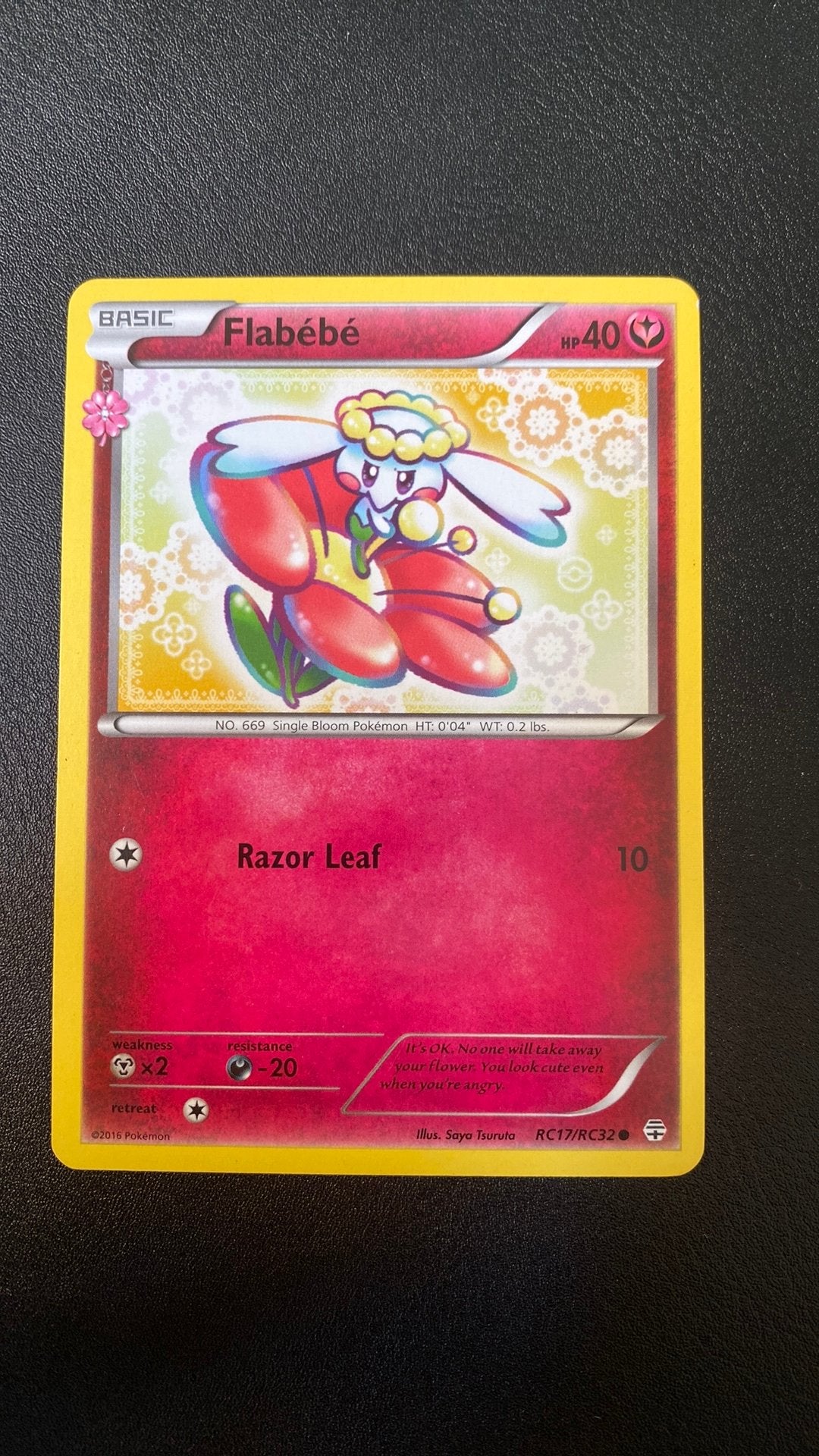 Pokemon flabebe rc17 generations, Ophalen of Verzenden, Gebruikt, Losse kaart